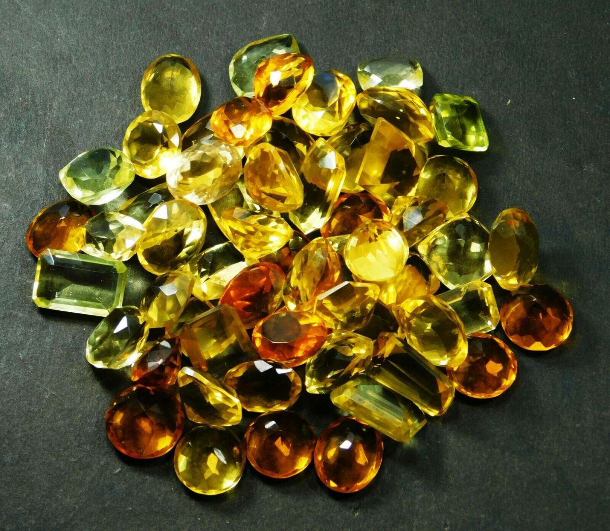 100 Ct Natural Topaz Lot Yellow Mix Shape Excellent Loose Gemstone CERTIFIED Lot