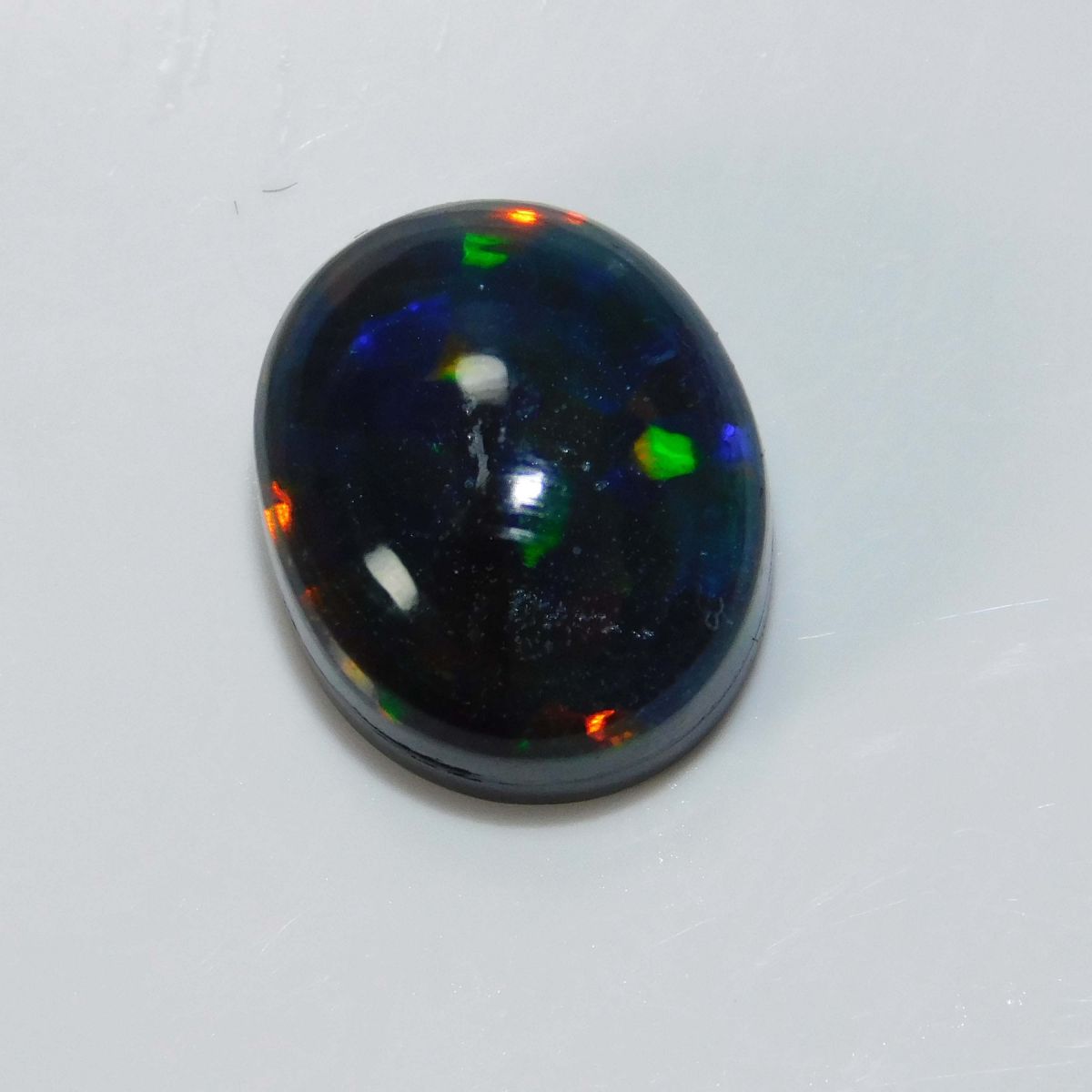 7 Ct Cabochon Multi Color CERTIFIED Loose Gemstone Doublet Fire Opal Ring Siz