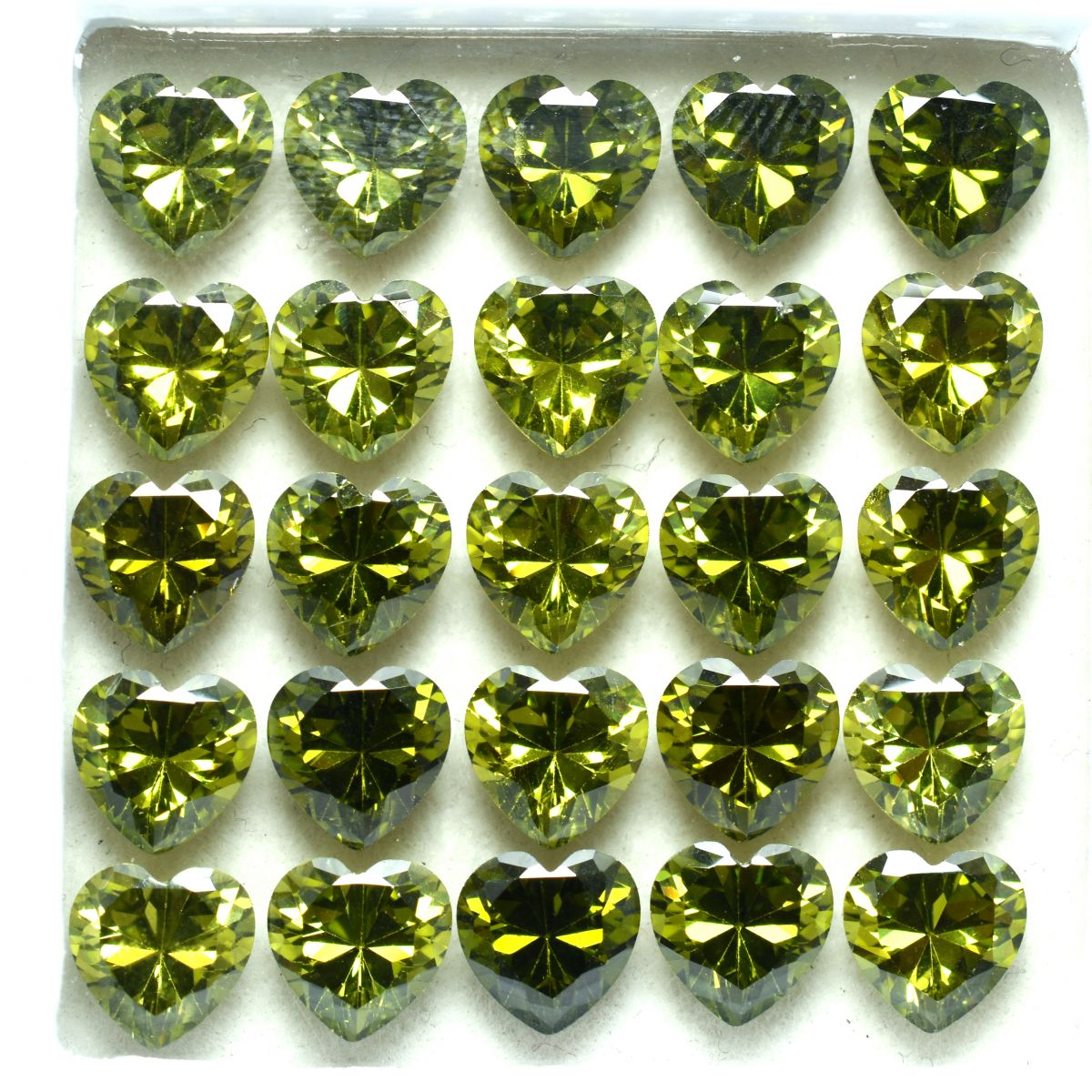 12 Pcs NATURAL Green Ceylon SAPPHIRE Heart 6x6 mm Loose Gemstone CERTIFIED Lot