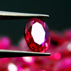 1.00 Ct NATURAL Red RUBY oval Cut CERTIFIED 7x5 mm Loose Gemstones