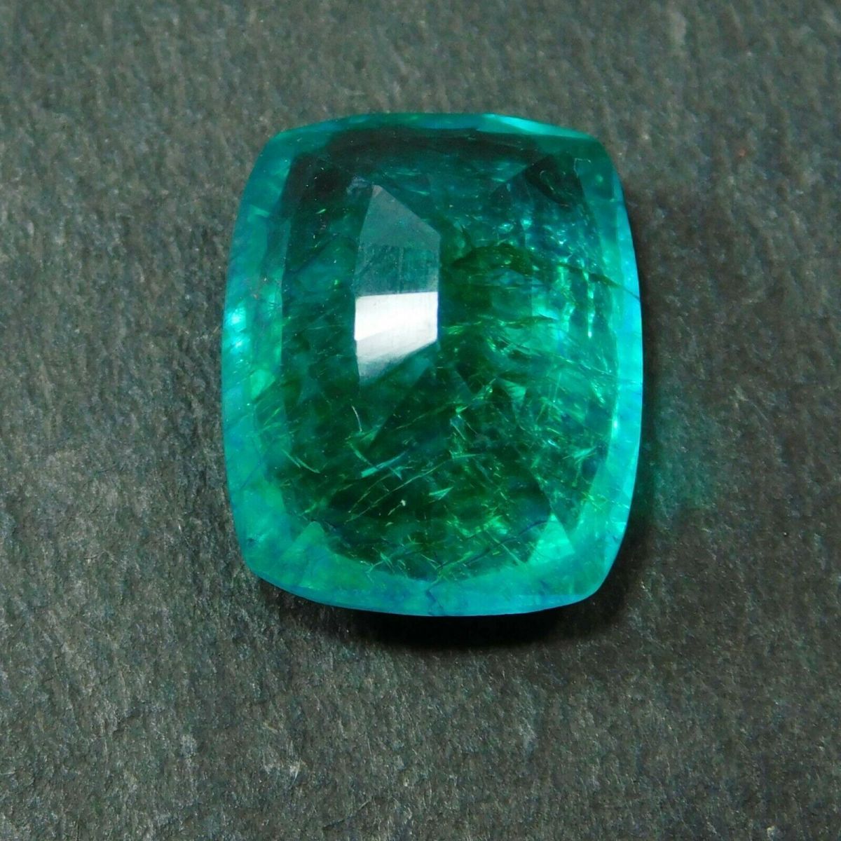 Loose Gemstone Zambia Green EMERALD 8.40 Ct Natural Cushion CERTIFIED For Ring