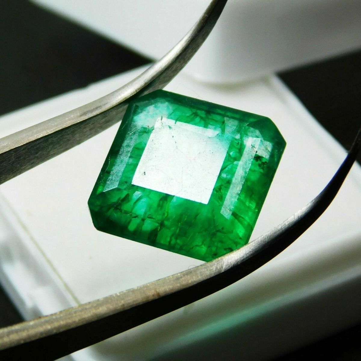 Genuine Natural Emerald GREEN Square Shape 6.20 Ct CERTIFIED Loose Gemstone