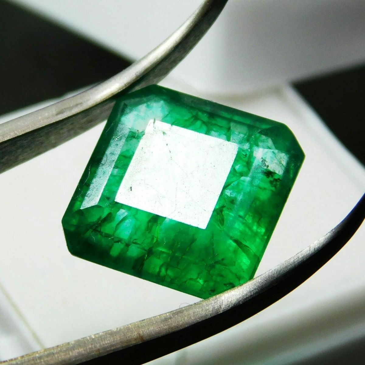 Genuine Natural Emerald GREEN Square Shape 6.20 Ct CERTIFIED Loose Gemstone