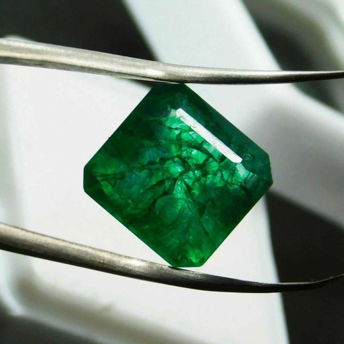 Genuine Natural Emerald GREEN Square Shape 6.20 Ct CERTIFIED Loose Gemstone