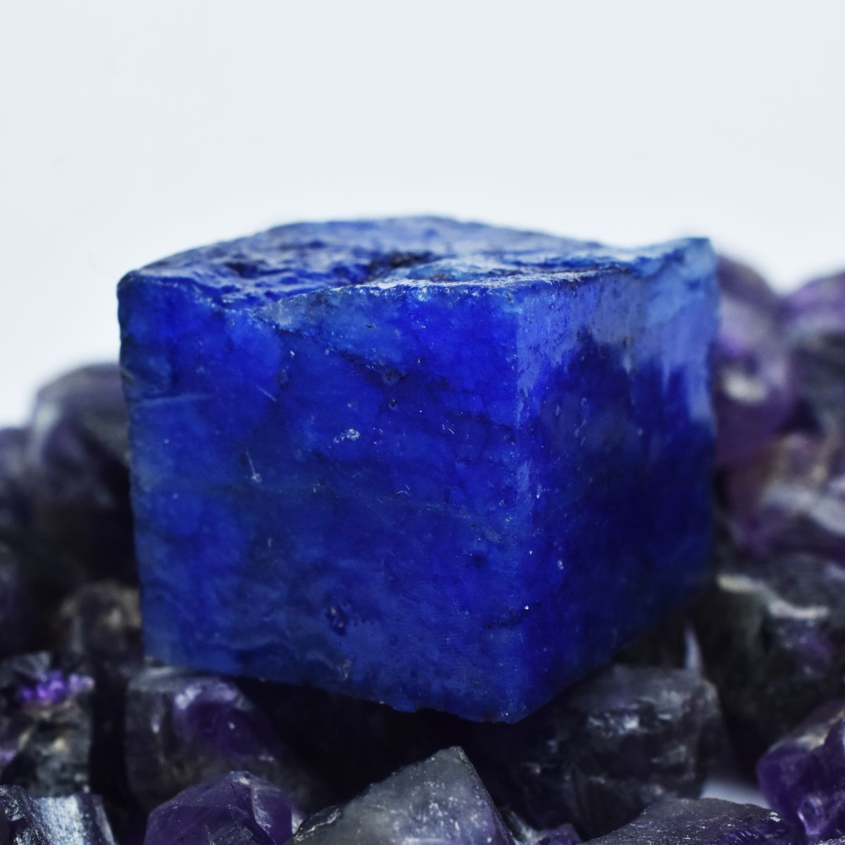 93.25 Ct Dyed Raw Uncut Rough Natural Blue Tanzanite Loose Gemstone CERTIFIED