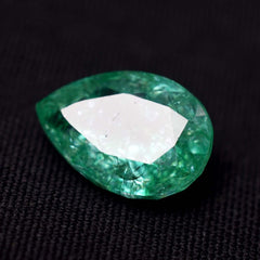 Natural Pear Cut 9.85 Ct Green Emerald Loose Gemstone CERTIFIED