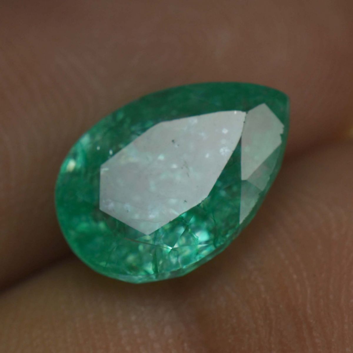 Natural Pear Cut 9.85 Ct Green Emerald Loose Gemstone CERTIFIED