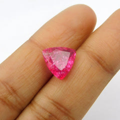 3.70 Ct Natural Pink Ceylon Sapphire CERTIFIED Trillion Cut Loose Gemstone