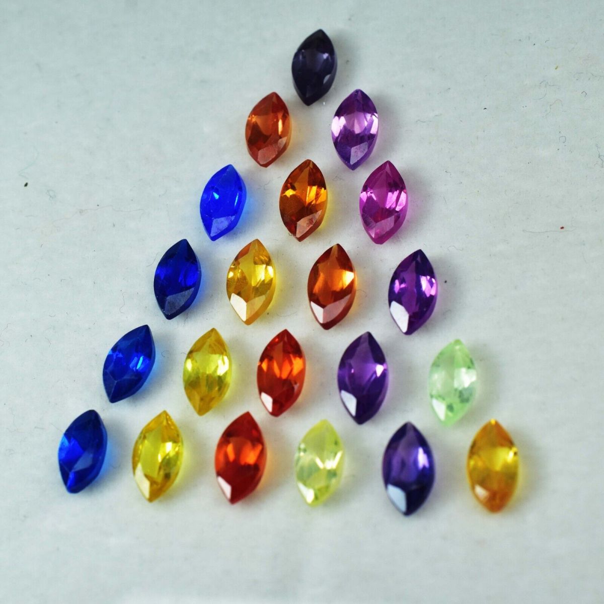 6 Pcs Natural CERTIFIED Loose Gemstone Mix Sapphire Marquise Cut Lot 8x4 mm