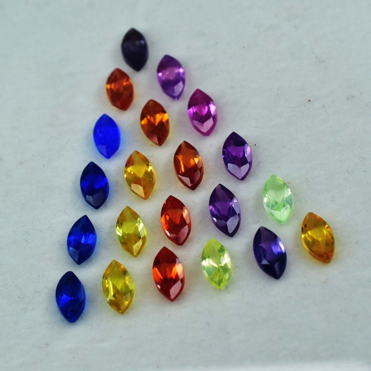 6 Pcs Natural CERTIFIED Loose Gemstone Mix Sapphire Marquise Cut Lot 8x4 mm