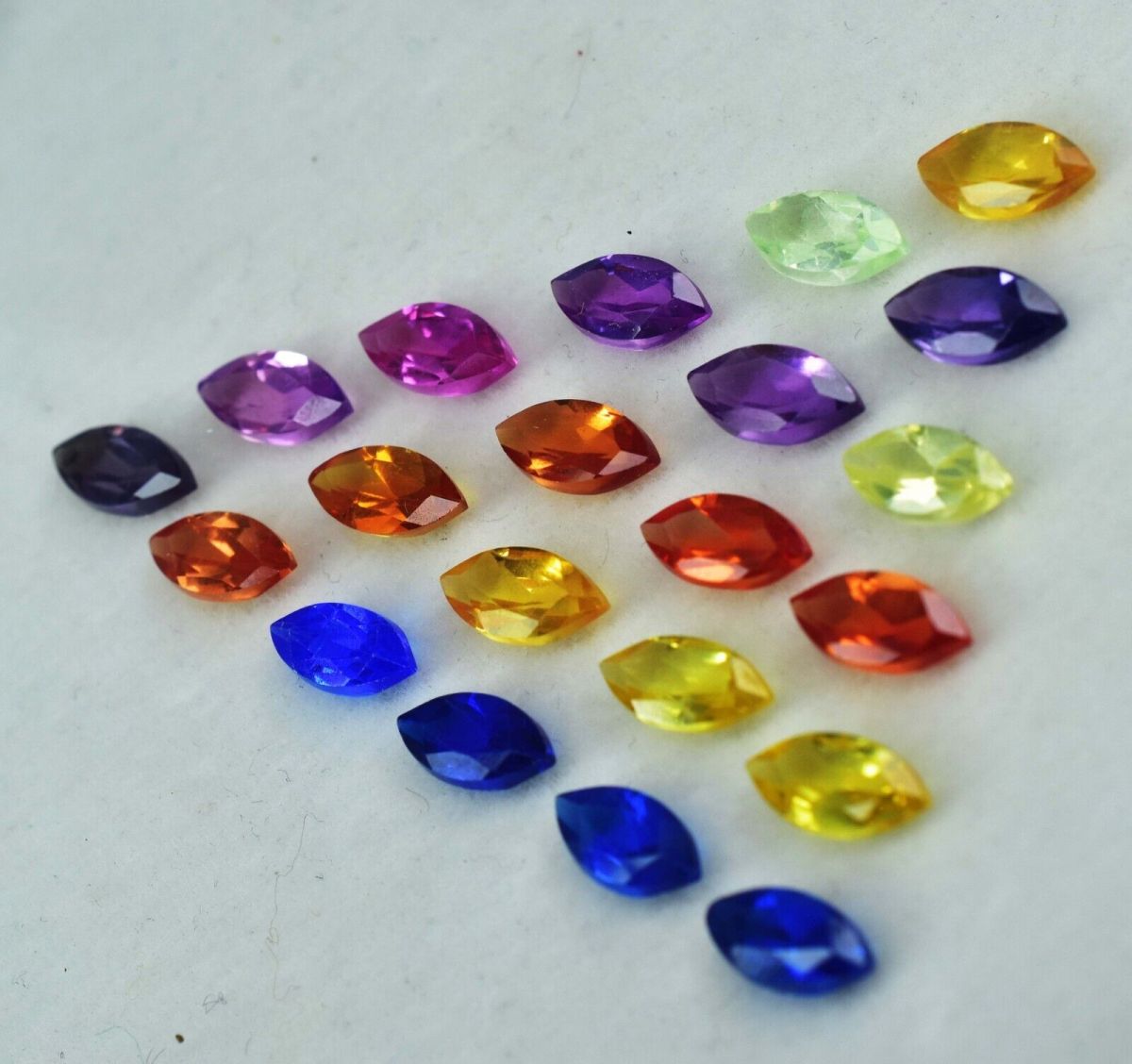 6 Pcs Natural CERTIFIED Loose Gemstone Mix Sapphire Marquise Cut Lot 8x4 mm