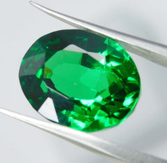 10.70 Carat Natural Tsavorite Oval Cut Green Garnet CERTIFIED Loose Gemstone