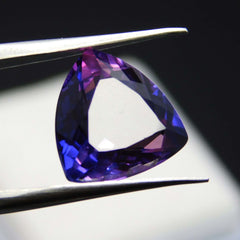 5.95 Ct Loose Gemstone Rare Natural Purple Tanzanite Trillion Cut CERTIFIED