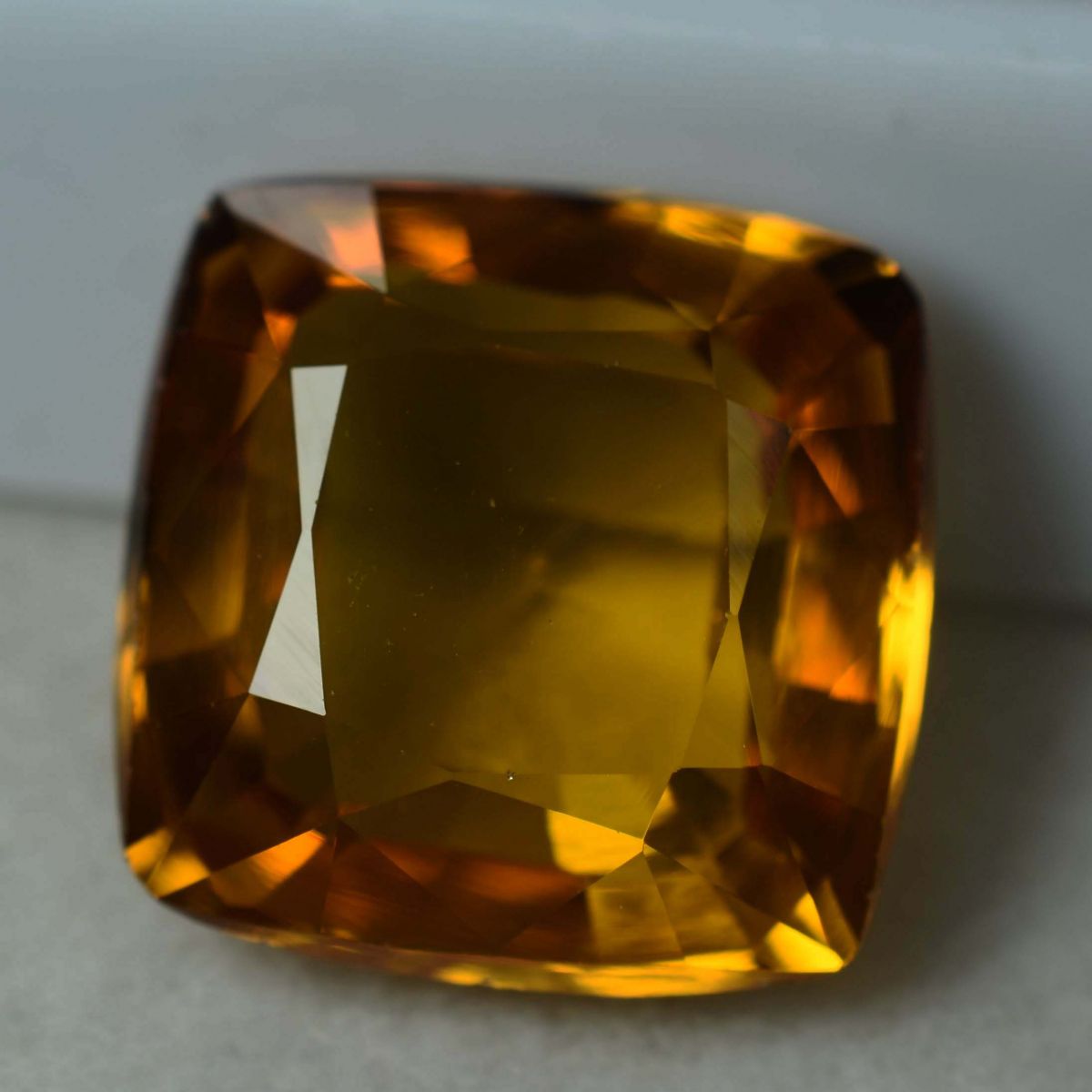 7.80 Ct Natural Orange Sapphire Square Cushion Cut CERTIFIED Rare Loose Gemstone