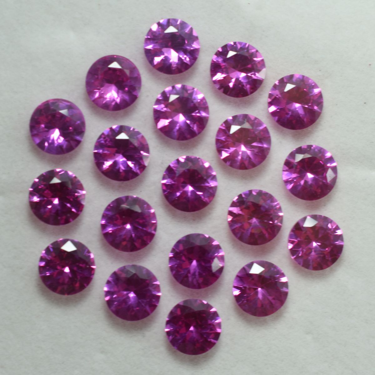 7x7 mm Untreated Ruby Pink CERTIFIED 8 Pcs Natural Round Cut Ring Size Gemstone