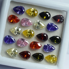 12 Pcs Natural Stunning Loose Sapphire Gemstone Mix Pear Cut CERTIFIED