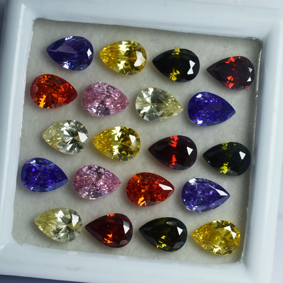 12 Pcs Natural Stunning Loose Sapphire Gemstone Mix Pear Cut CERTIFIED