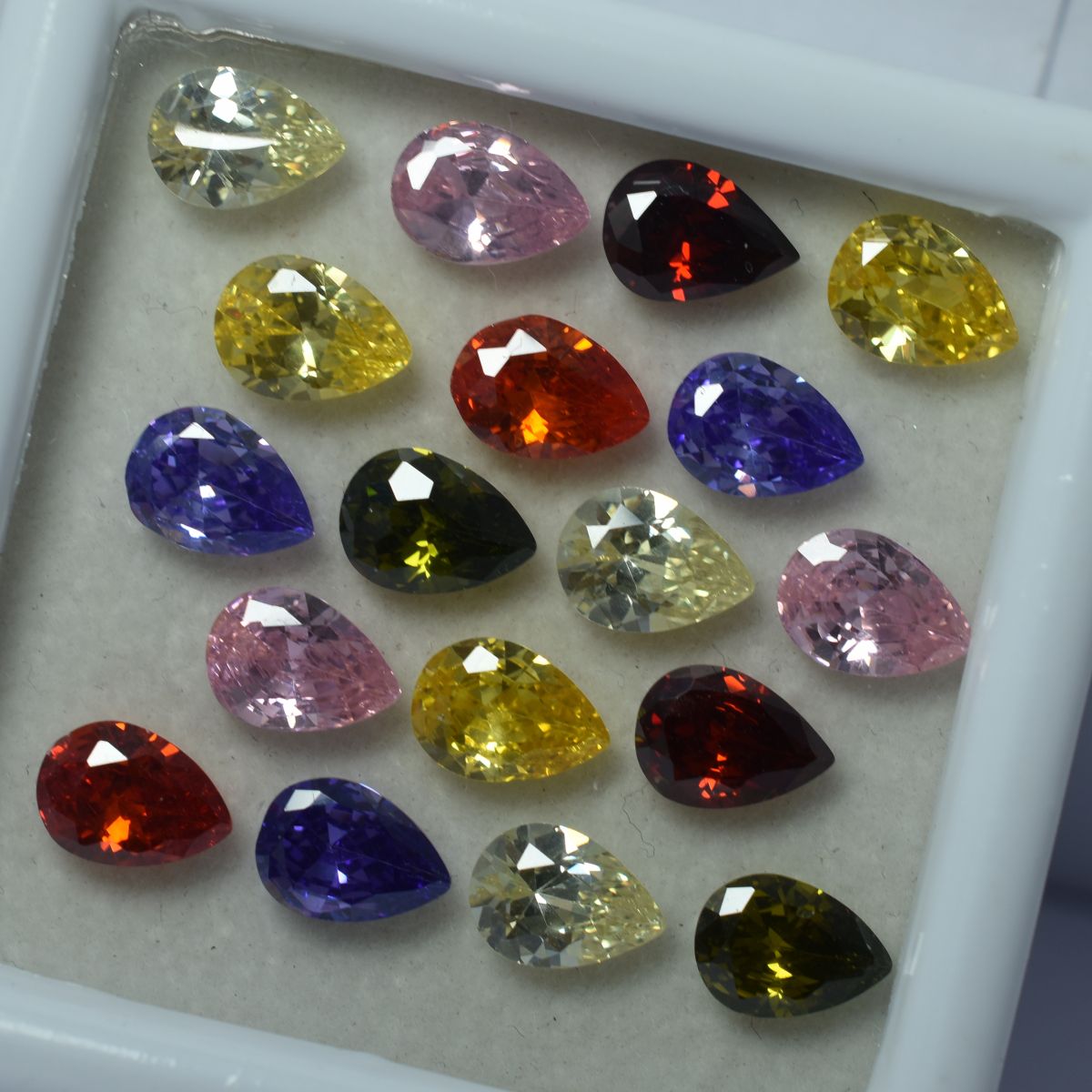 12 Pcs Natural Stunning Loose Sapphire Gemstone Mix Pear Cut CERTIFIED