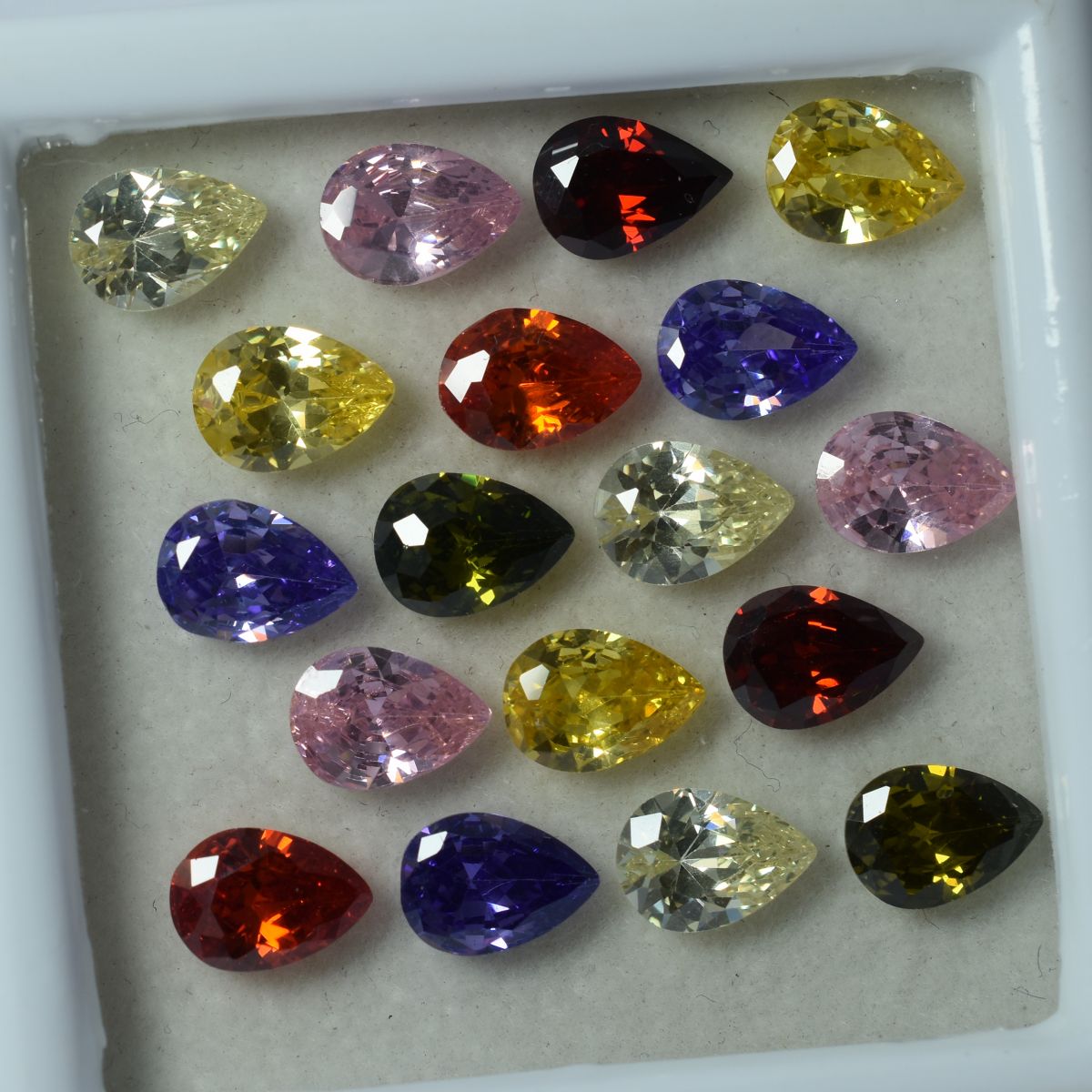 12 Pcs Natural Stunning Loose Sapphire Gemstone Mix Pear Cut CERTIFIED