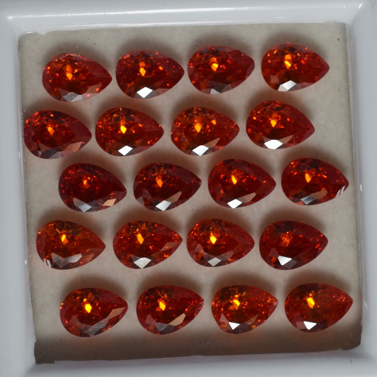 Sapphire Orange Pear Cut  Natural CERTIFIED 6 Pcs Loose Gemstone 7x5 mm Lot