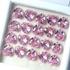 6x6 mm Natural SAPPHIRE Pink HEART SHAPE Loose Gemstone CERTIFIED 15 Pcs Lot