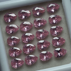 21 Pcs Natural Pink Sapphire Pear Cut Loose Gemstone CERTIFIED 6x6 mm Lot