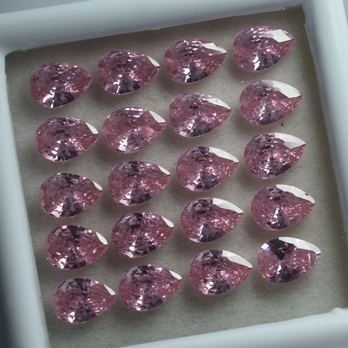 21 Pcs Natural Pink Sapphire Pear Cut Loose Gemstone CERTIFIED 6x6 mm Lot