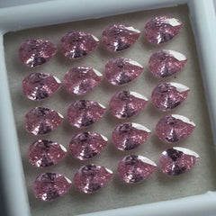 21 Pcs Natural Pink Sapphire Pear Cut Loose Gemstone CERTIFIED 6x6 mm Lot