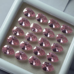 21 Pcs Natural Pink Sapphire Pear Cut Loose Gemstone CERTIFIED 6x6 mm Lot