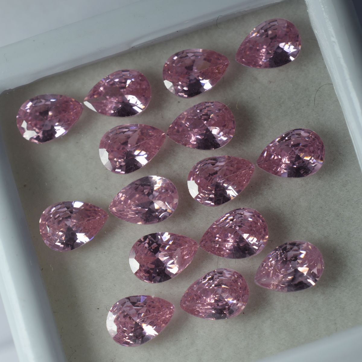 21 Pcs Natural Pink Sapphire Pear Cut Loose Gemstone CERTIFIED 6x6 mm Lot