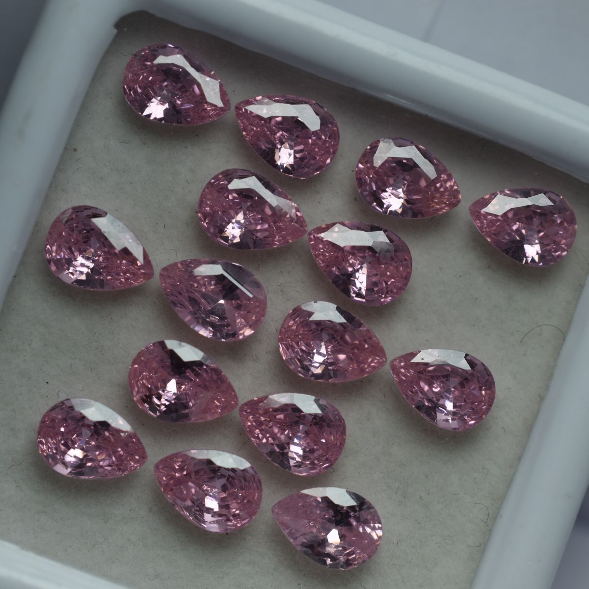 21 Pcs Natural Pink Sapphire Pear Cut Loose Gemstone CERTIFIED 6x6 mm Lot