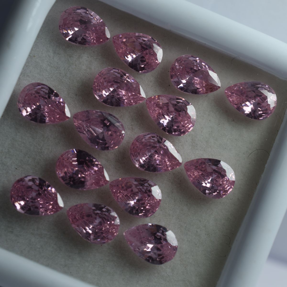 21 Pcs Natural Pink Sapphire Pear Cut Loose Gemstone CERTIFIED 6x6 mm Lot