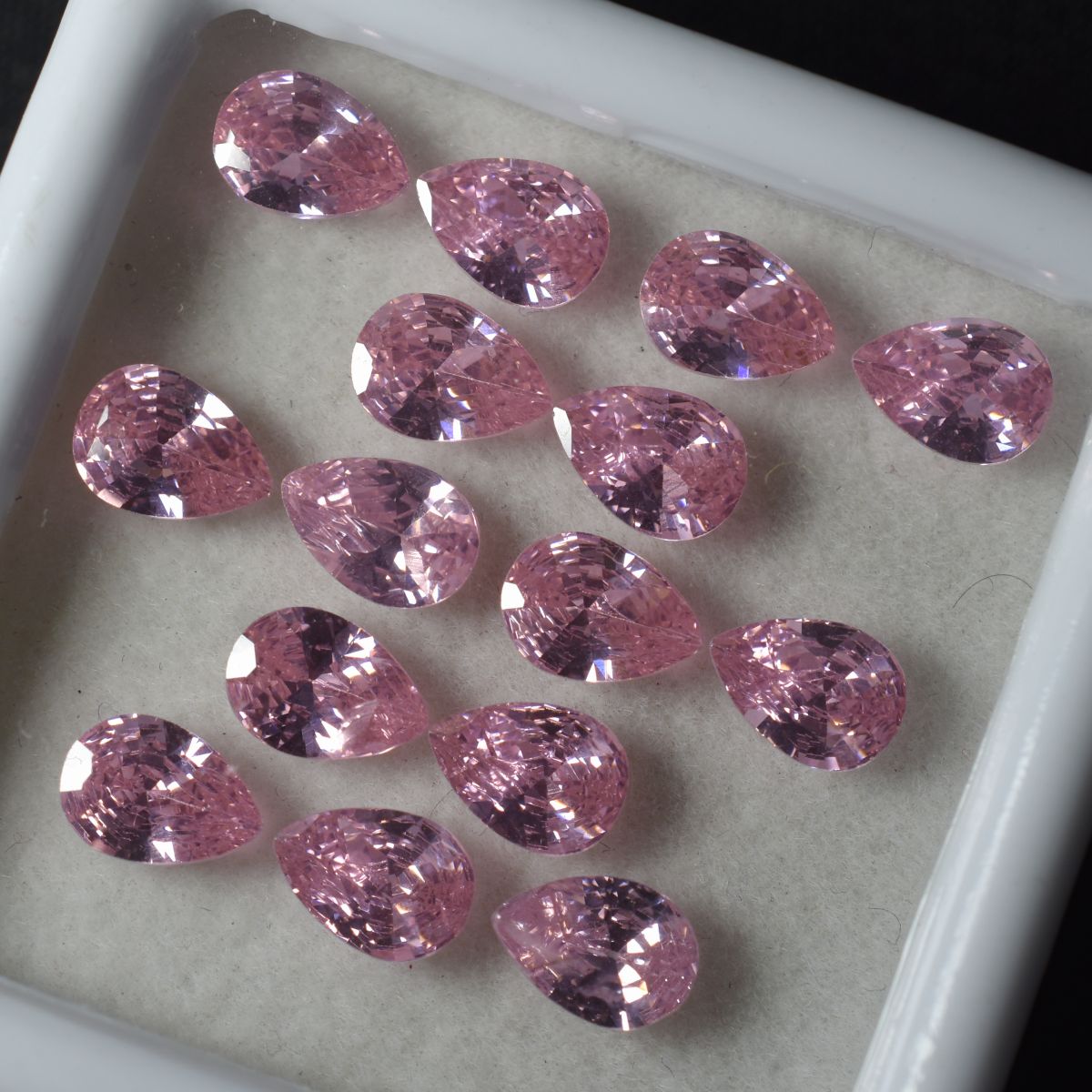 21 Pcs Natural Pink Sapphire Pear Cut Loose Gemstone CERTIFIED 6x6 mm Lot