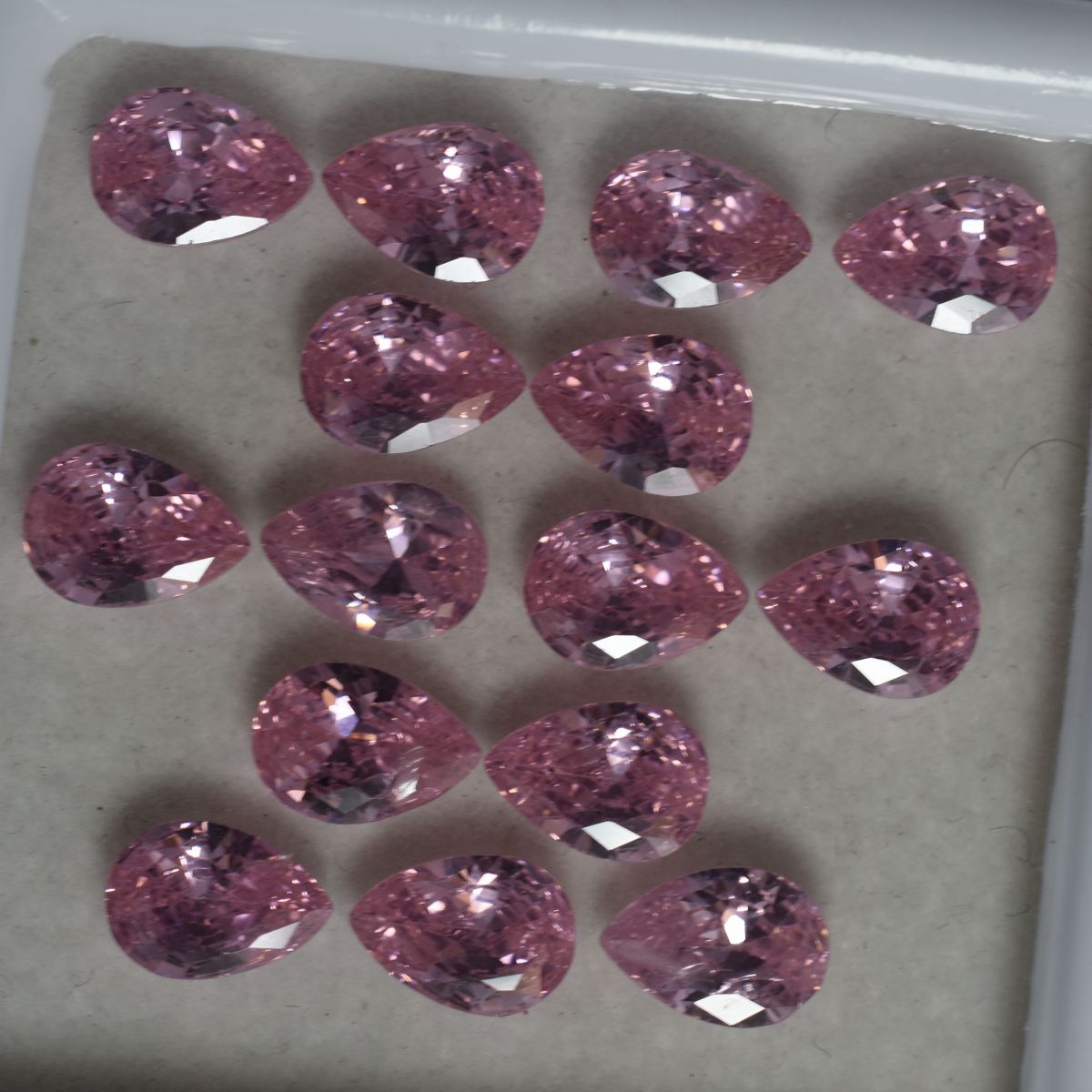 21 Pcs Natural Pink Sapphire Pear Cut Loose Gemstone CERTIFIED 6x6 mm Lot