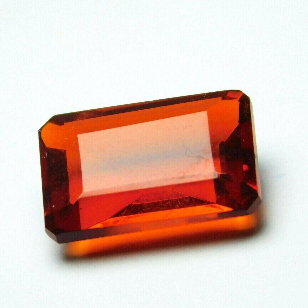 6 Ct Natural Sapphire Gemstone Certified Orange Emerald Shape STUNNING Gems AA+