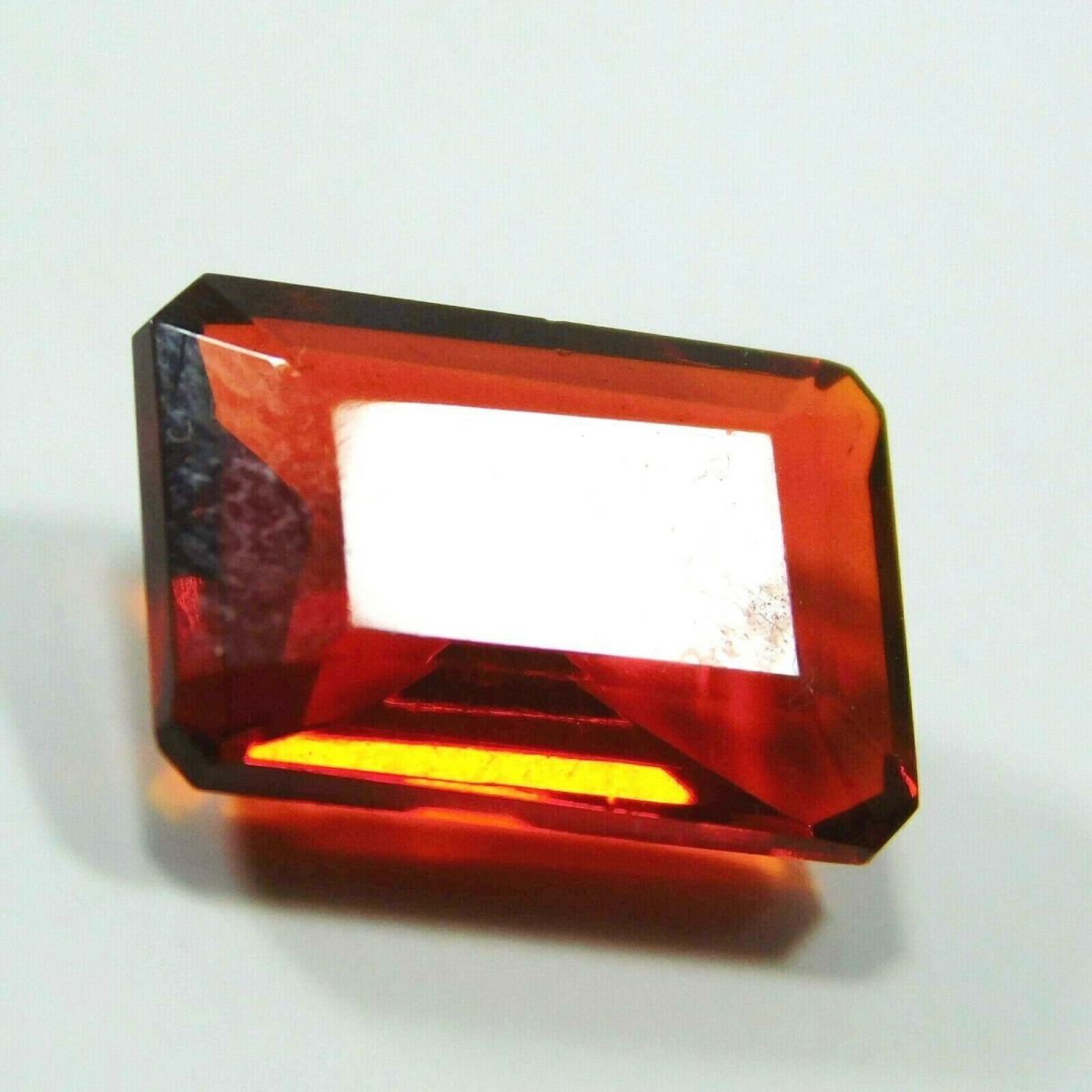 6 Ct Natural Sapphire Gemstone Certified Orange Emerald Shape STUNNING Gems AA+