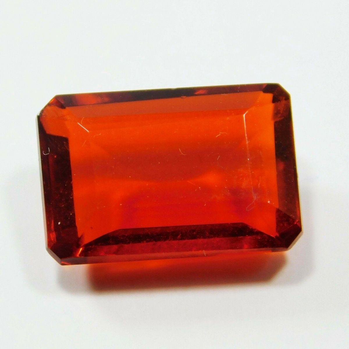 6 Ct Natural Sapphire Gemstone Certified Orange Emerald Shape STUNNING Gems AA+