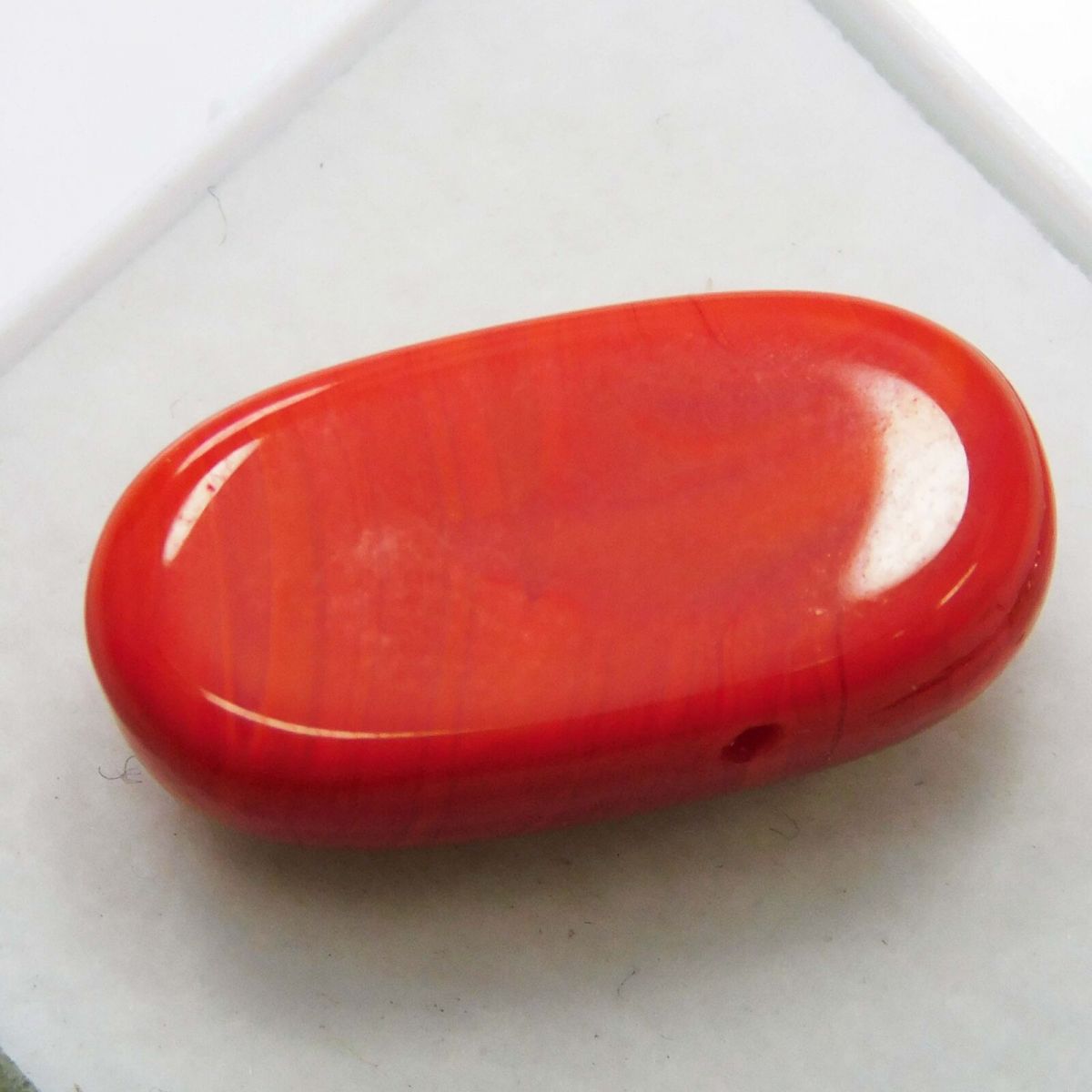 10.30 Ct Natural Italian Red Coral CERTIFIED Loose Gemstone Cabochon Cut.