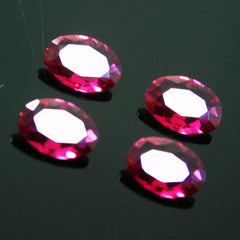 4.25 Ct NATURAL Red RUBY Oval Cut CERTIFIED Loose Gemstones Lot 7x5 mm