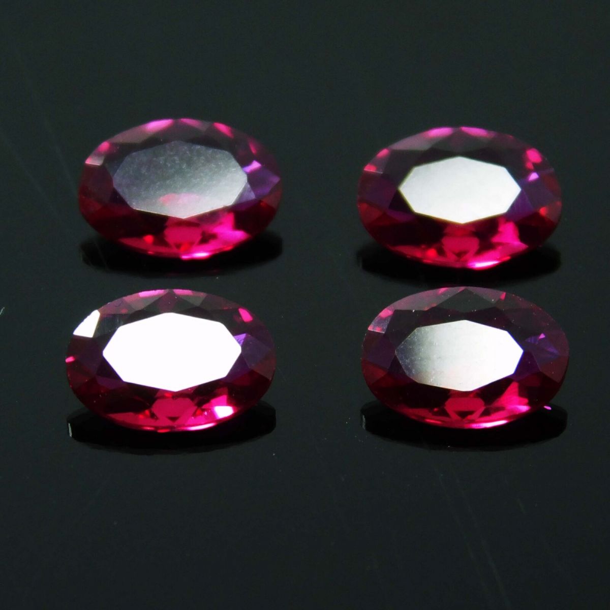 4.25 Ct NATURAL Red RUBY Oval Cut CERTIFIED Loose Gemstones Lot 7x5 mm