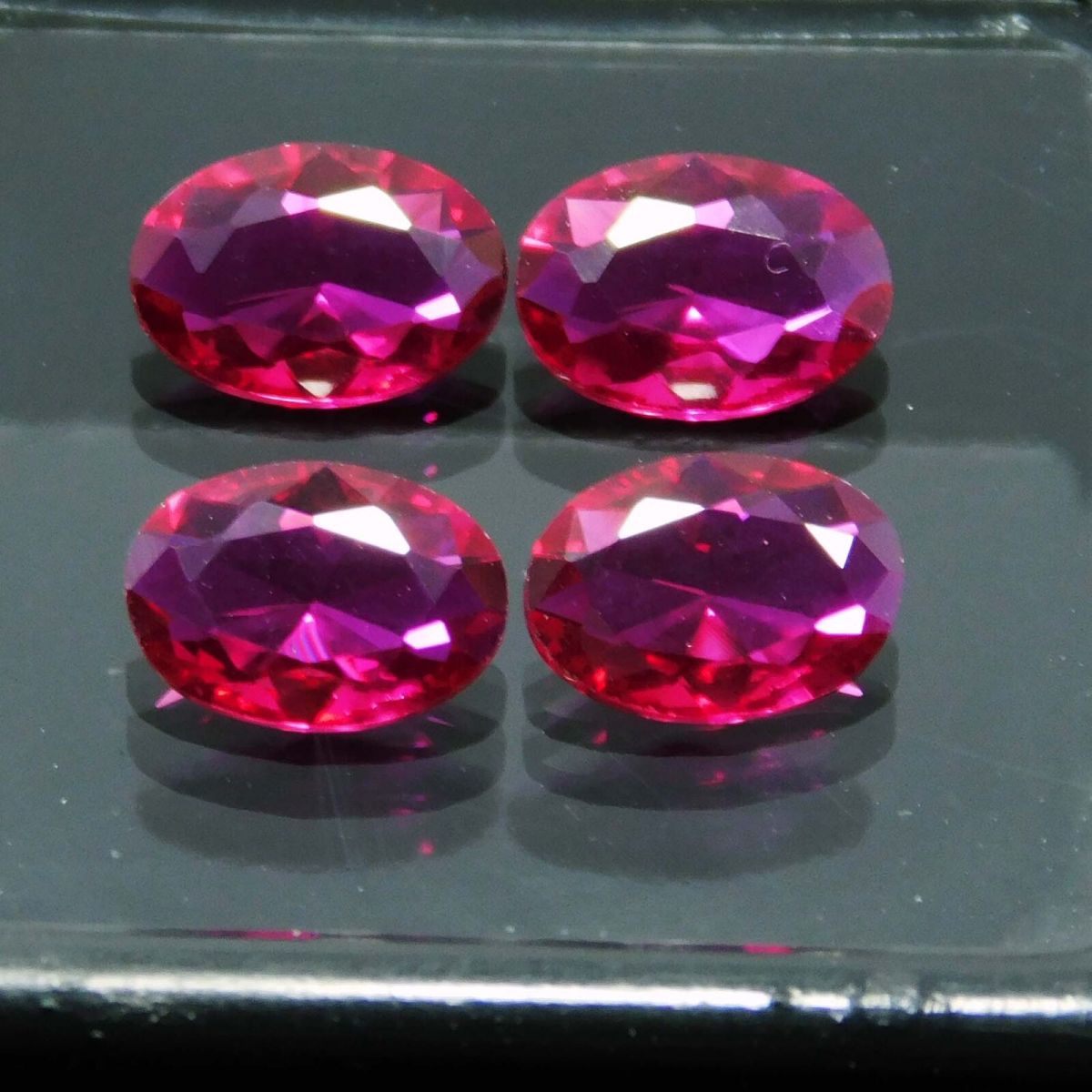 4.25 Ct NATURAL Red RUBY Oval Cut CERTIFIED Loose Gemstones Lot 7x5 mm