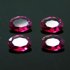 4.25 Ct NATURAL Red RUBY Oval Cut CERTIFIED Loose Gemstones Lot 7x5 mm