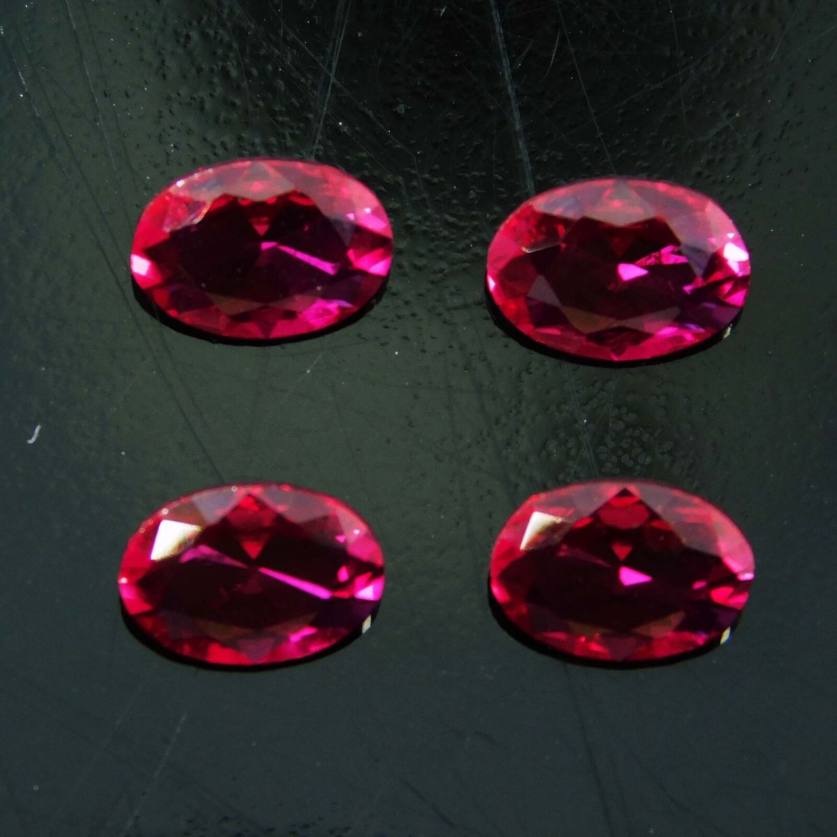 4.25 Ct NATURAL Red RUBY Oval Cut CERTIFIED Loose Gemstones Lot 7x5 mm