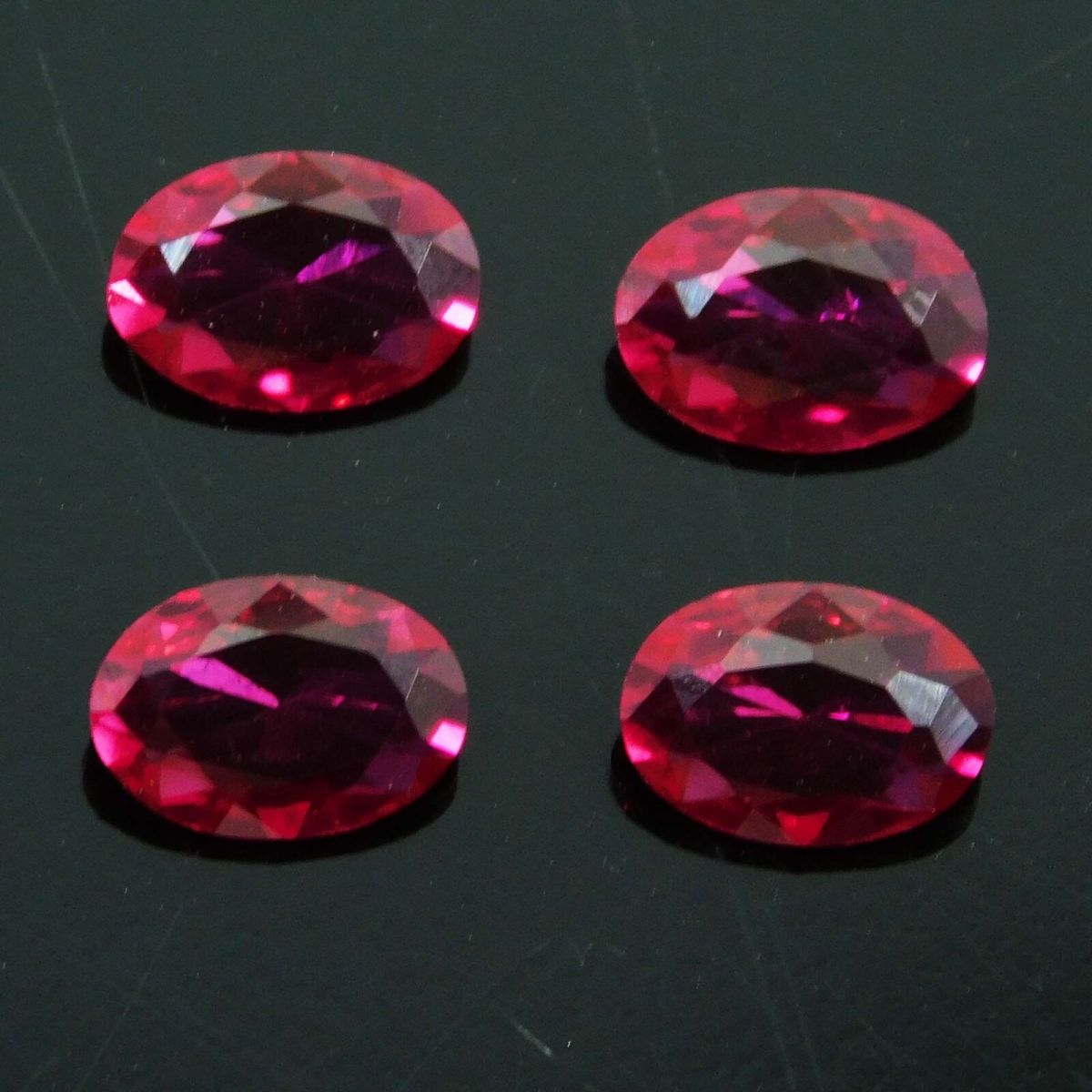 4.25 Ct NATURAL Red RUBY Oval Cut CERTIFIED Loose Gemstones Lot 7x5 mm