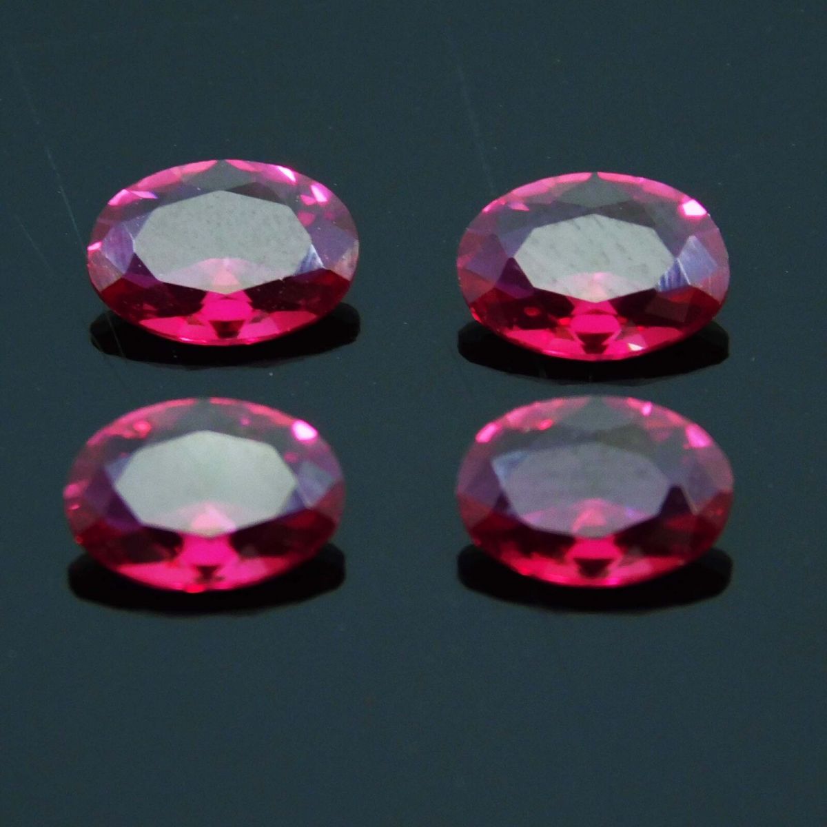 4.25 Ct NATURAL Red RUBY Oval Cut CERTIFIED Loose Gemstones Lot 7x5 mm