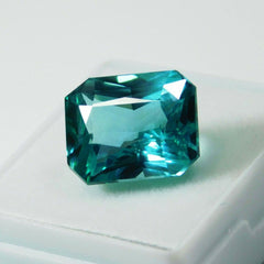 12.56 Ct Natural GRANDIDIERITE Bluish Green CERTIFIED Gemstone Emerald Shape