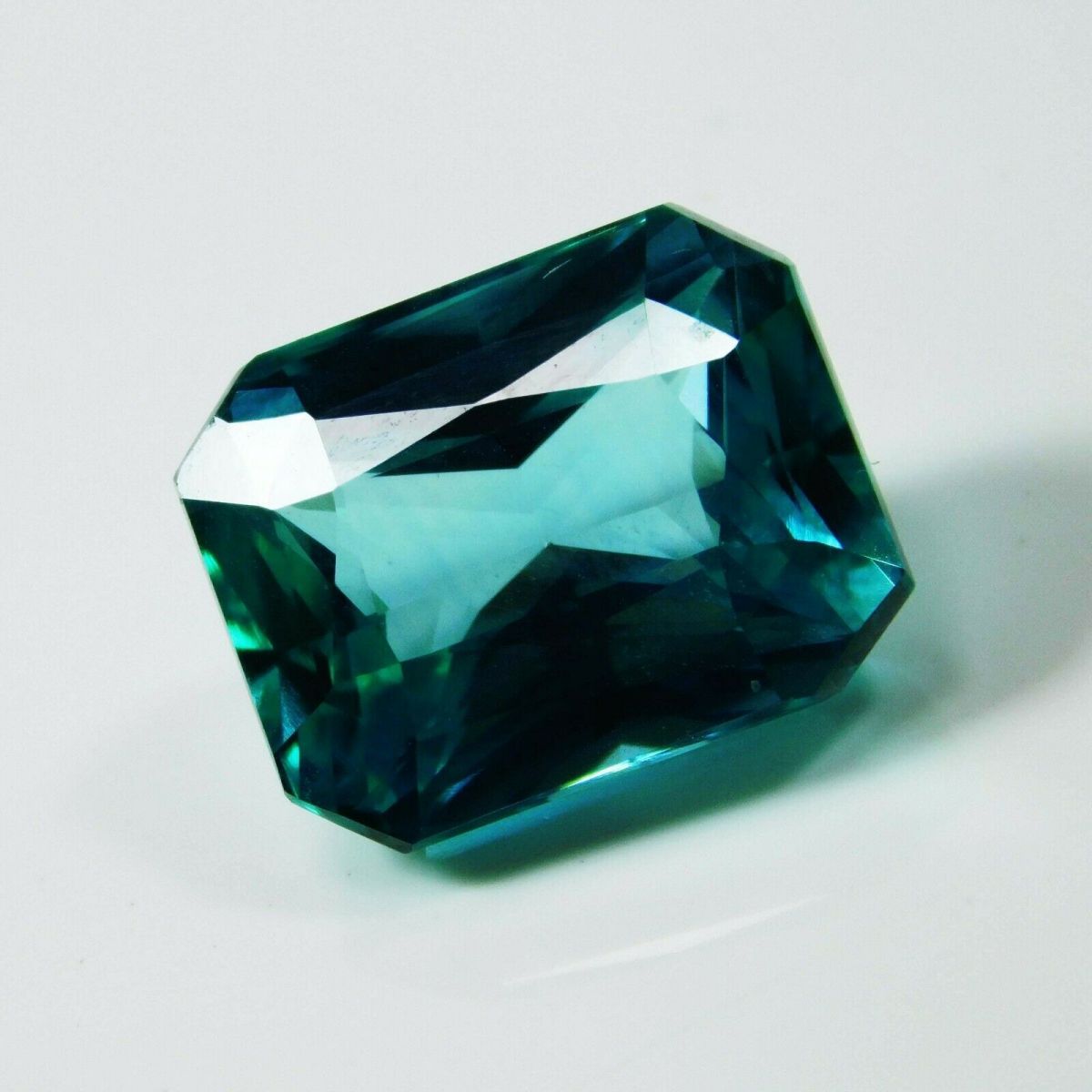 12.56 Ct Natural GRANDIDIERITE Bluish Green CERTIFIED Gemstone Emerald Shape