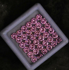 Natural SAPPHIRE Pink Round Cut 5x5 mm CERTIFIED Loose Gemstone 16 Pcs Lot