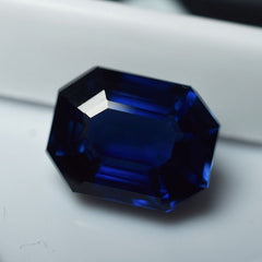 10.12 Ct Natural CERTIFIED Blue Tanzanite Emerald Cut Loose Gemstone