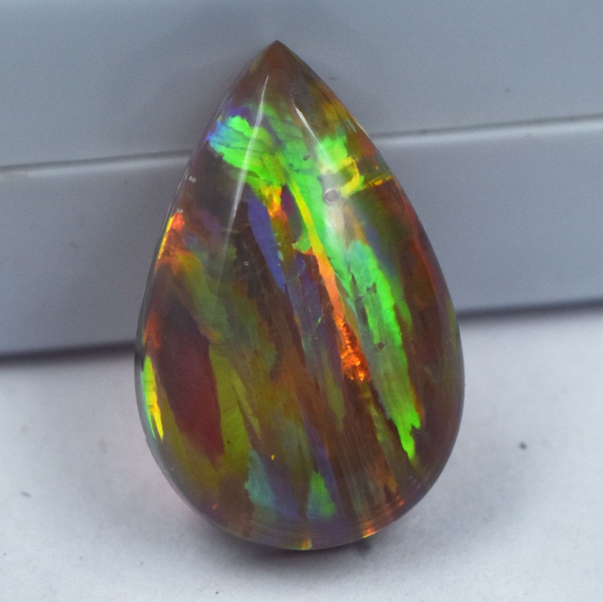 Natural Opal 6.10 Ct Pear Cut Multi-Color Loose Gemstone CERTIFIED